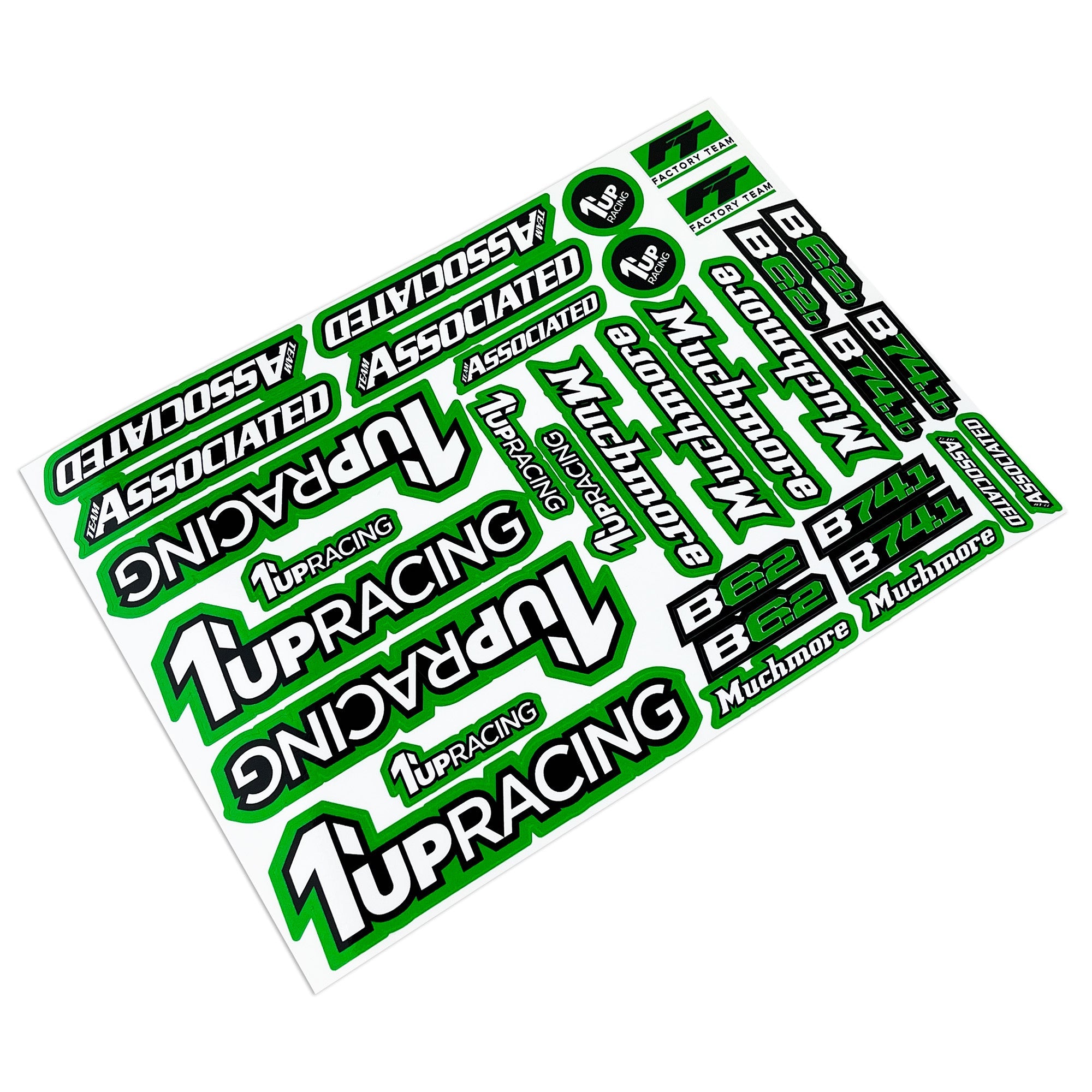 1up Racing: Factory Decal Sheet - Green
