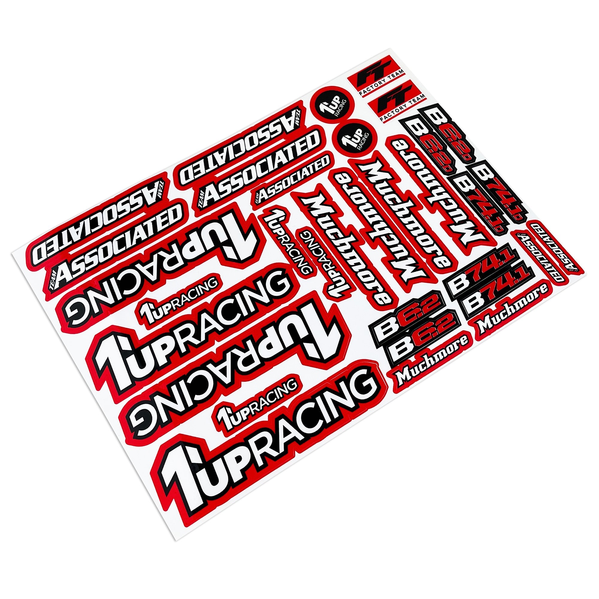 1up Racing: Factory Decal Sheet - Red
