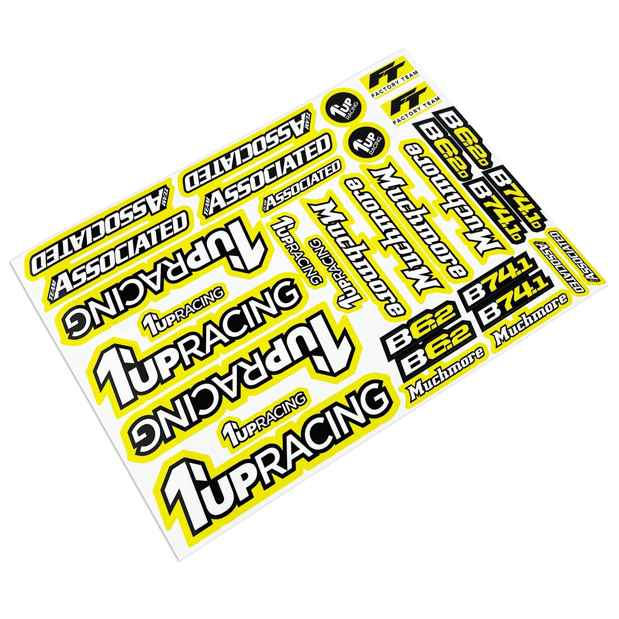 1up Racing: Factory Decal Sheet - Yellow