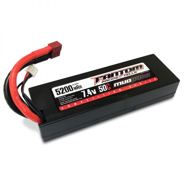 Fantom: 50C MUDBOSS COMPETITION SERIES LIPO – 5200MAH, 7.4V, 2-CELL, DEANS CONNECTOR
