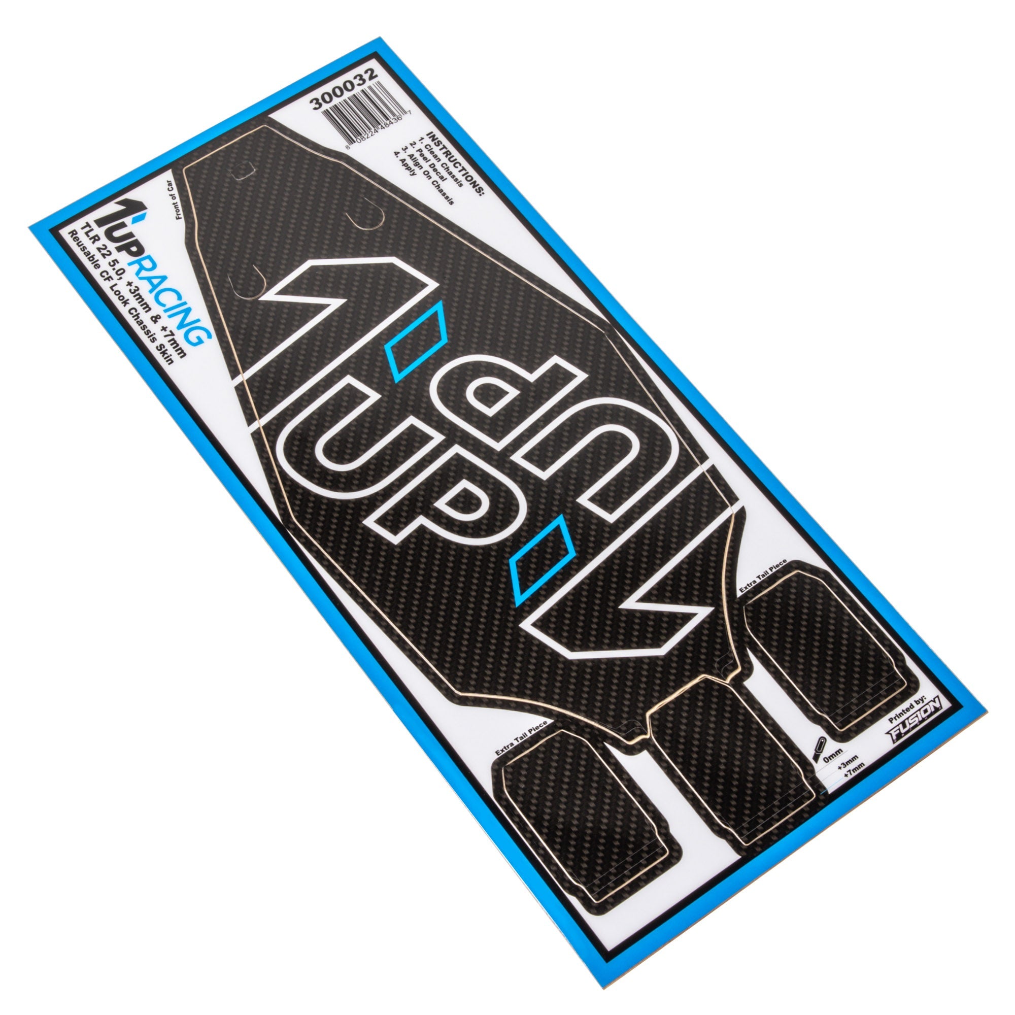 1up Racing: CF Look Chassis Skin - TLR 22 5.0