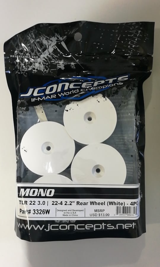 JConcepts: MONO TLR 22 3.0 / 22-4 2.2' Rear Wheels 4pcs