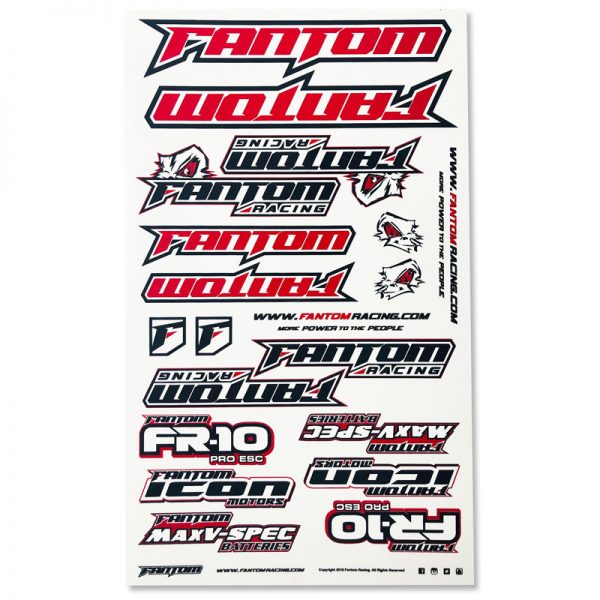 Fantom: U-Cut Team Sticker Sheet - Red