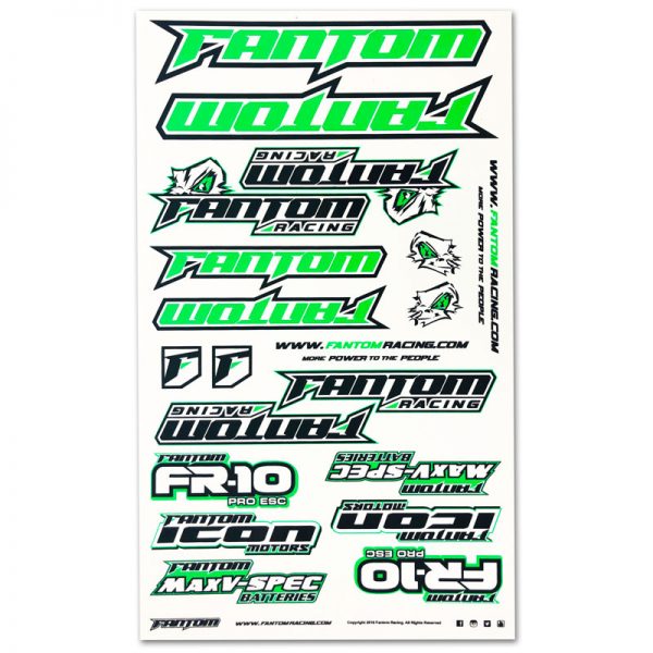 Fantom: U-Cut Team Sticker Sheet - Flo Green