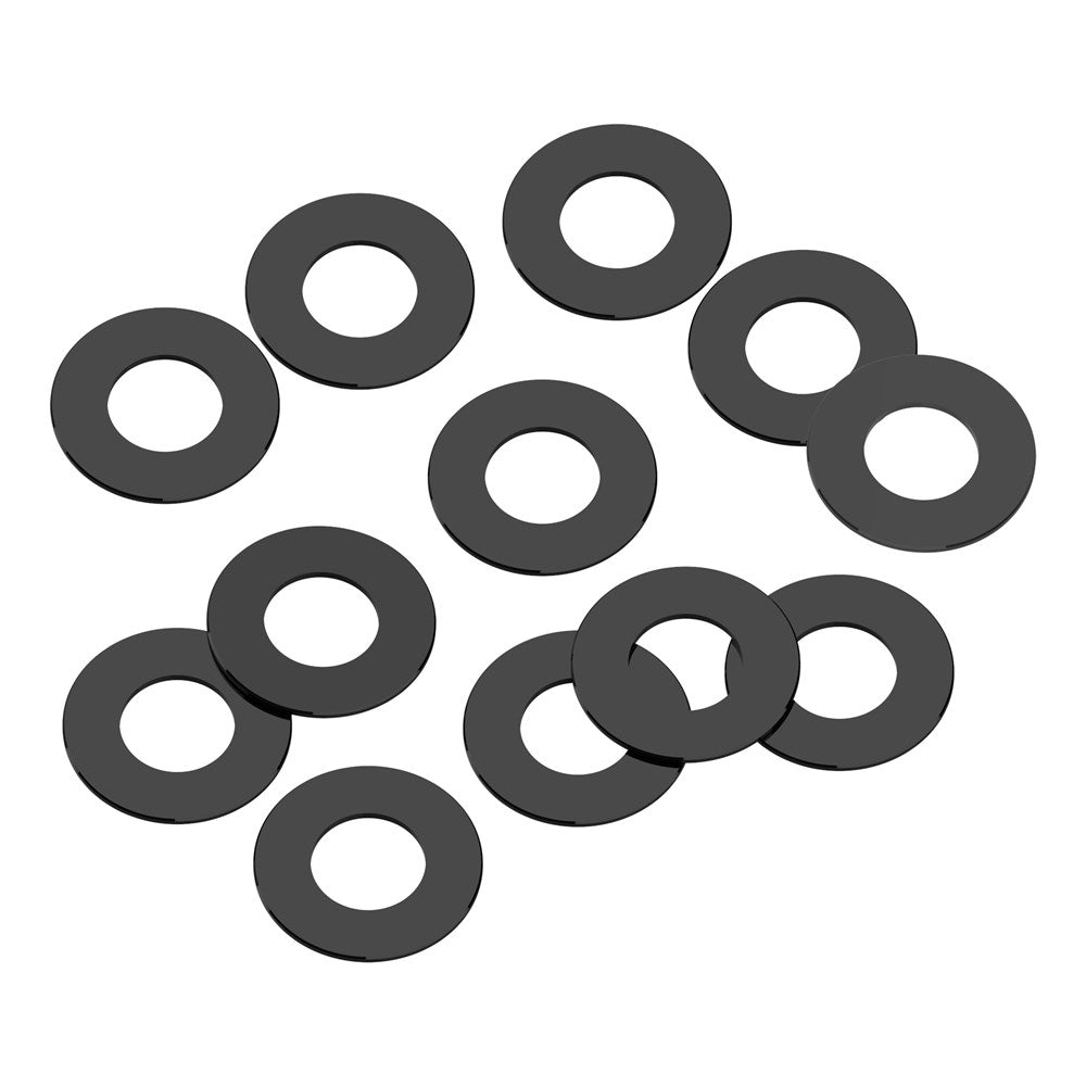 1up Racing: Precision Aluminum Shims - 3x6x0.25mm - Black