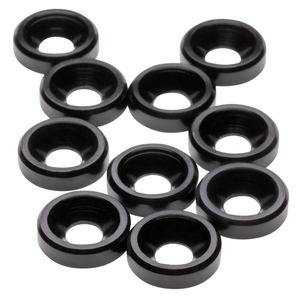 1up Racing: Premium Aluminum Countersunk Washers - Black