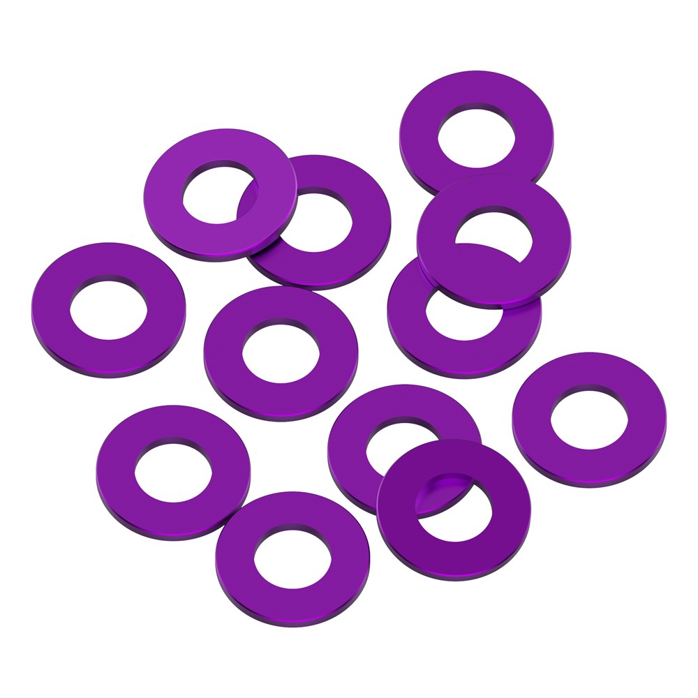 1up Racing: Precision Aluminum Shims - 3x6x0.50mm - Purple