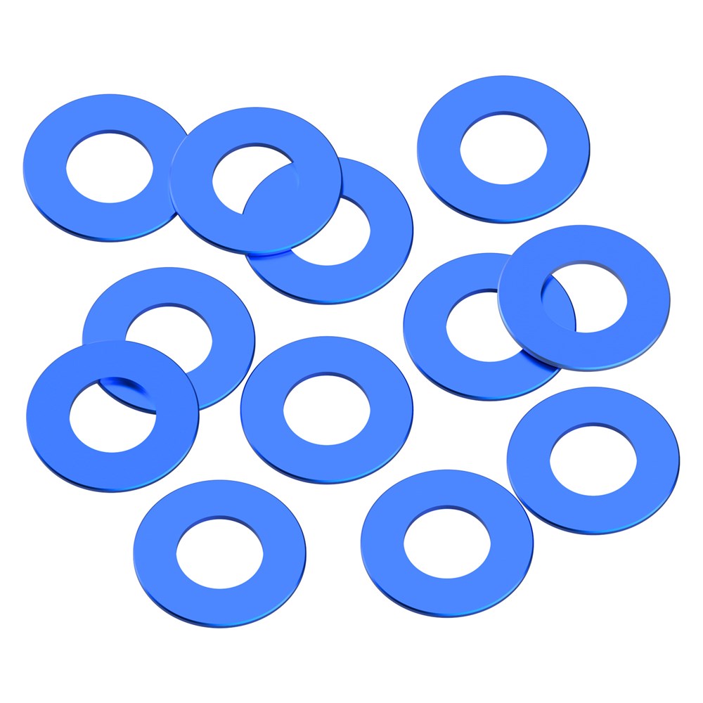 1up Racing: Precision Aluminum Shims - 3x6x0.25mm - Dark Blue