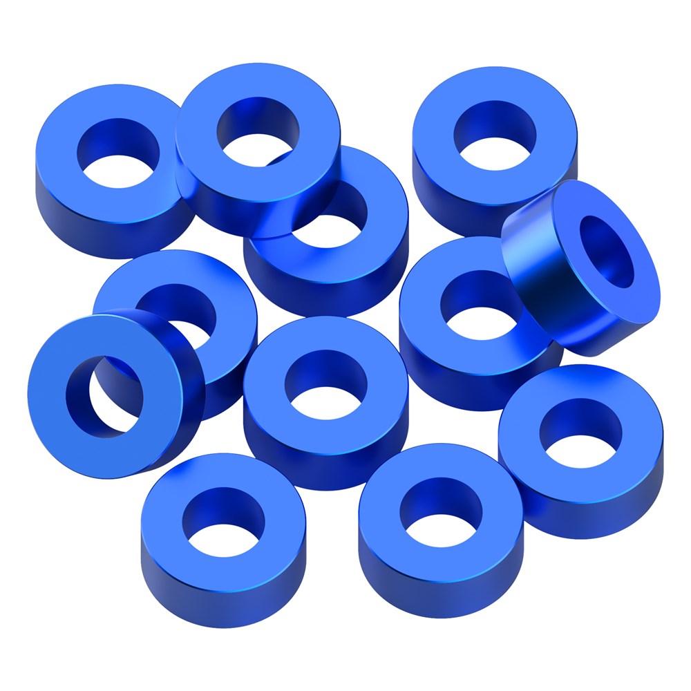 1up Racing: Precision Aluminum Shims - 3x6x2.5mm - Dark Blue