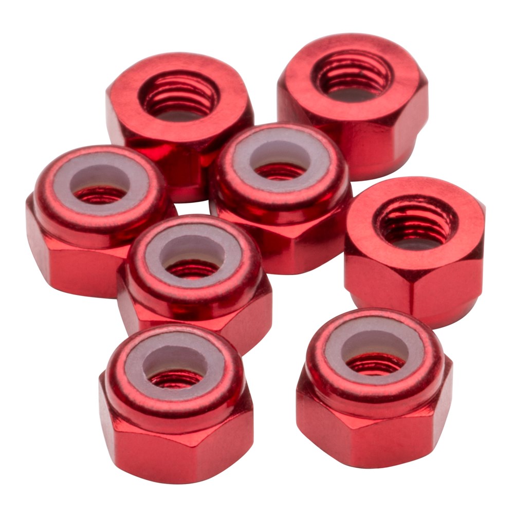 1up Racing: Premium Aluminum Locknuts M3 - Red