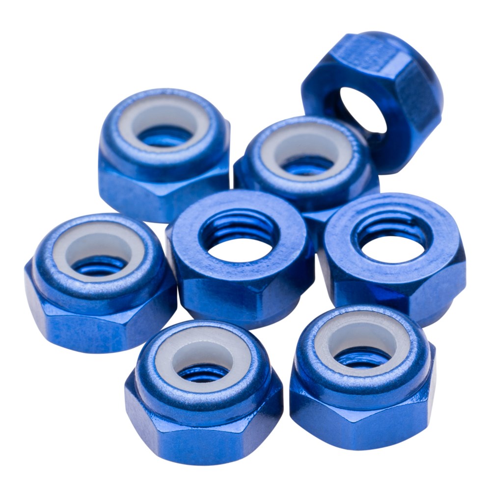 1up Racing: Premium Aluminum Locknuts M3 - Dark Blue