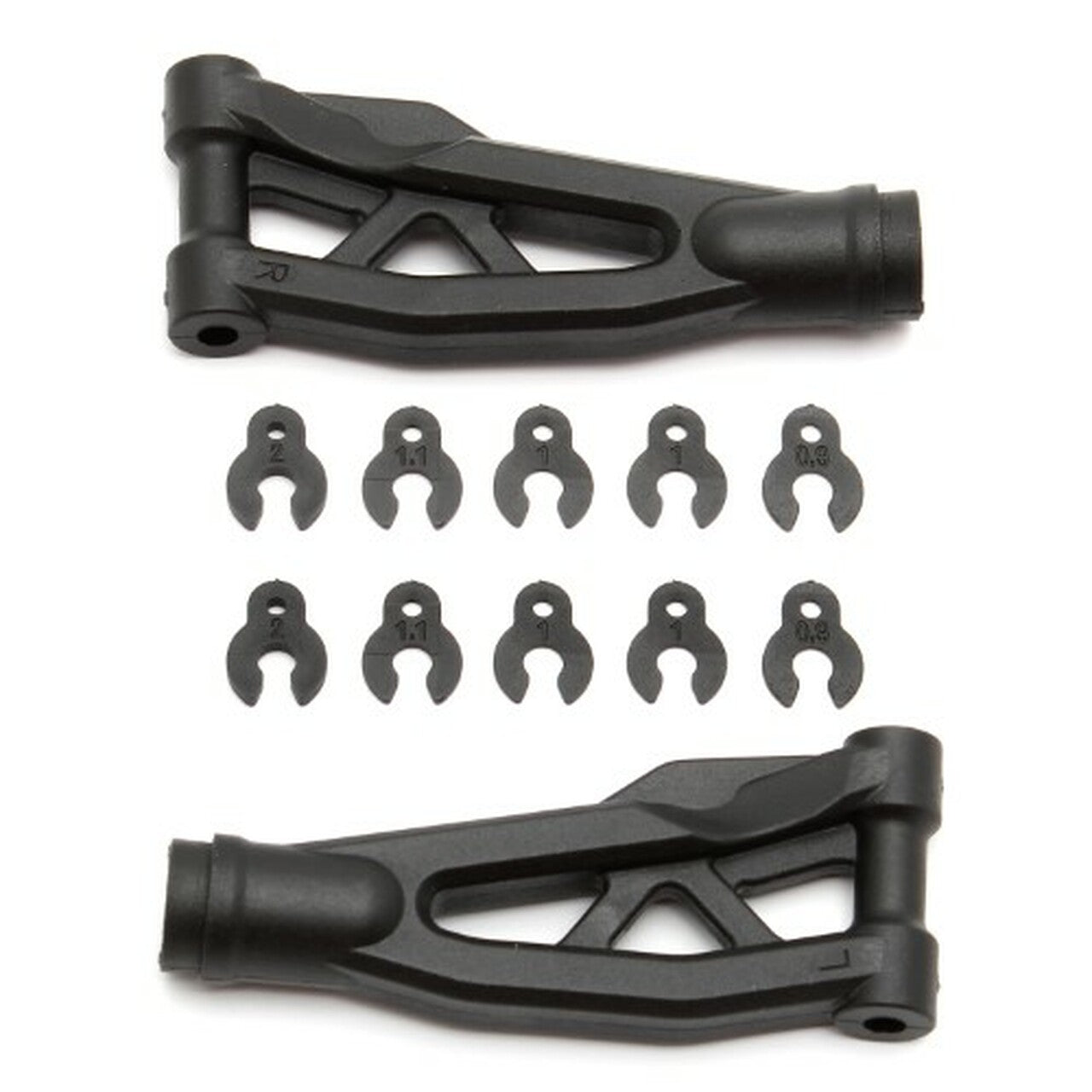 81055 Team Associated RC8 B3 Front Upper Arm set w/ caster inserts