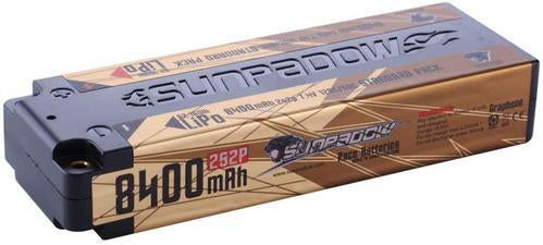 SUNPADOW: Golden 8400MAH 7.4V 2S 120/60C LiPo (5mm Bullets)