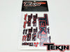 Tekin: Decal Sheet 3" x 5" (9 colors)