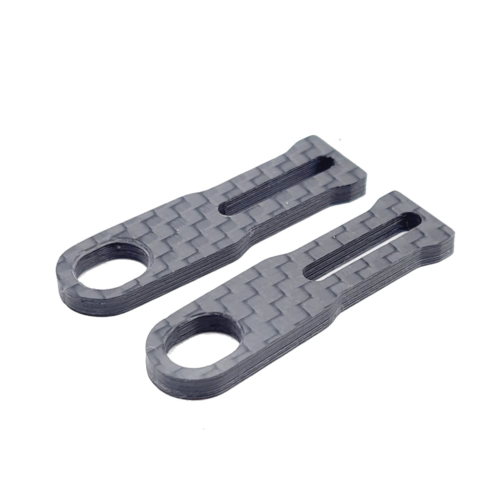 RC MAKER: Horizontal Rear Post Body Mounting Extension Plates for ZooRacing (2mm Play)