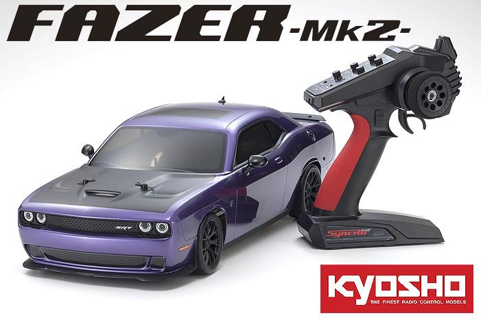 Kyosho: 1/10 Dodge Challenger SRT Hellcat (Purple) FzrMk2 EP RTR