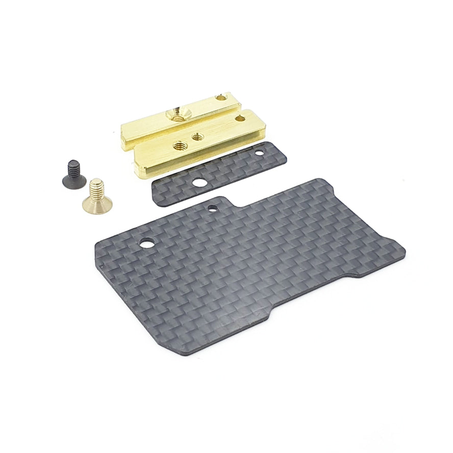 RC MAKER: Floating Electronics Weight Plate Set for XRAY T4'20/'21 (Carbon)