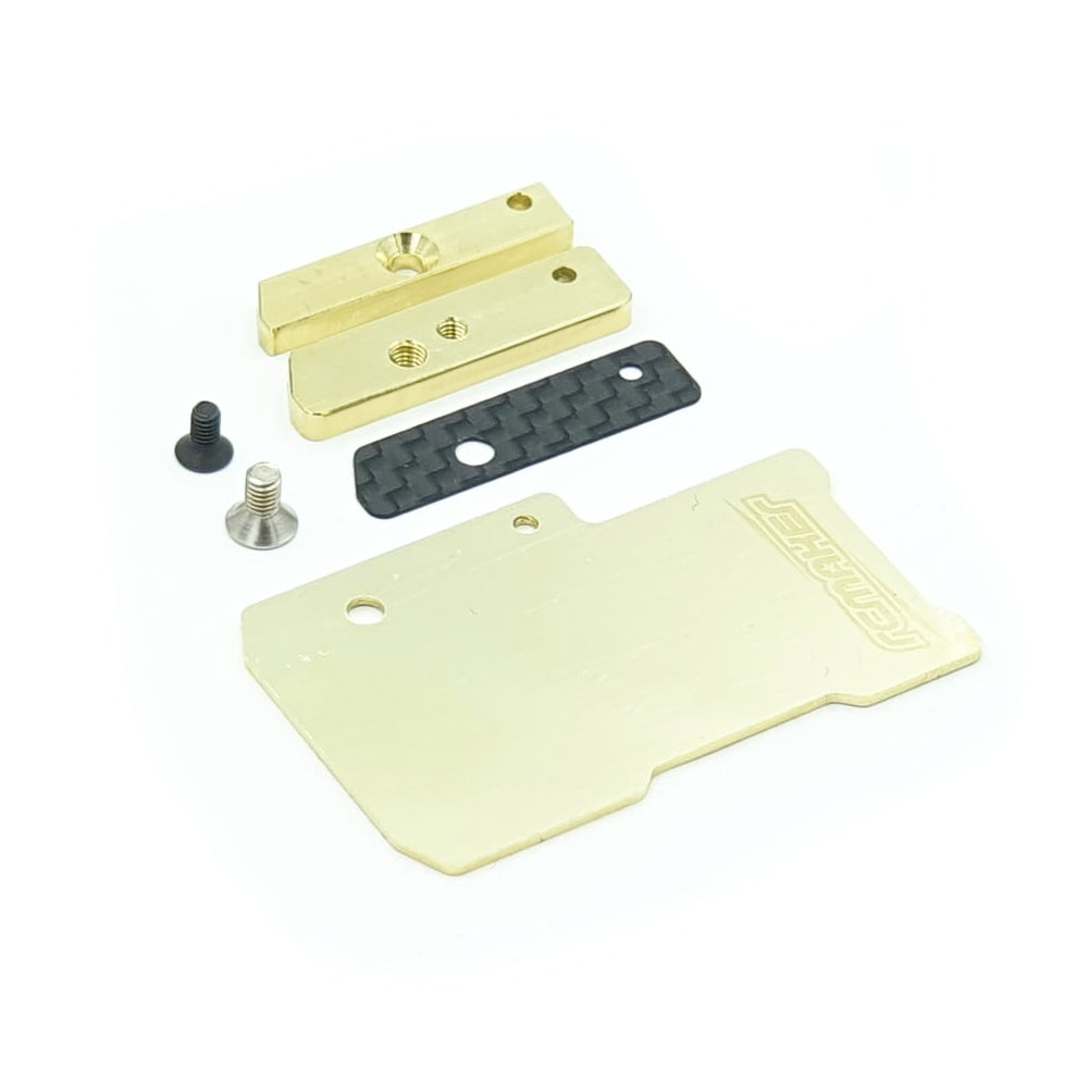 RC MAKER: Floating Electronics Weight Plate Set for XRAY T4'20/'21 (Brass)