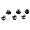 Losi: 4mm Aluminum Serrated Lock Nuts, Black 6pcs