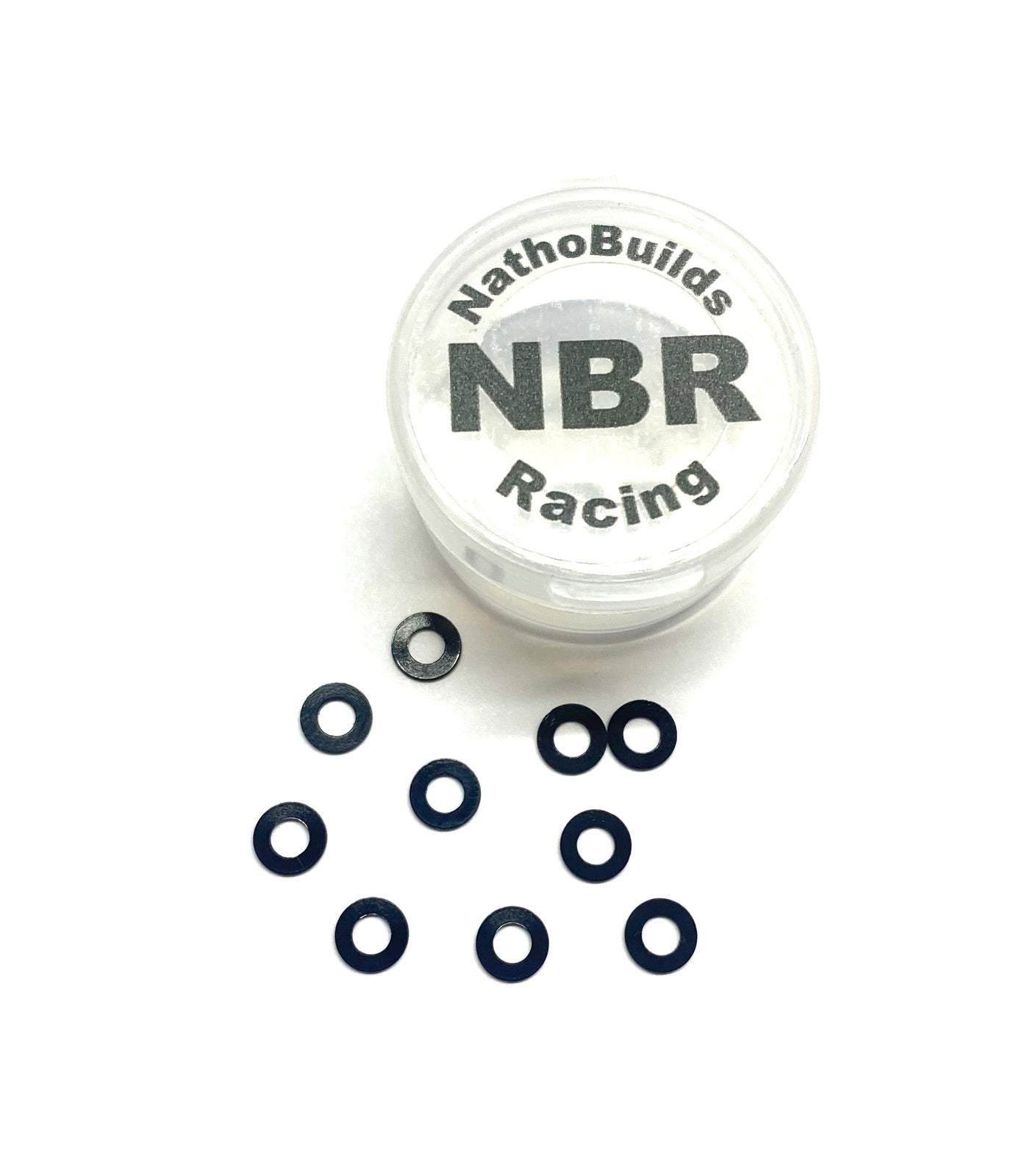 NathoBuilds: M3 Ball Stud Washers 0.5mm -Black (10pcs)