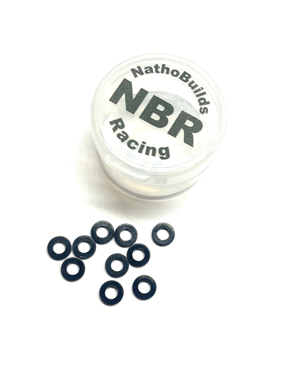 NathoBuilds: M3 Ball Stud Washers 1mm -Black (10pcs)