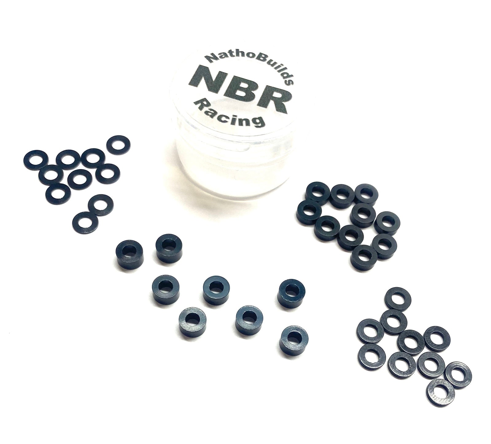 NathoBuilds: M3 Ball Stud Washers Combo - (All Sizes) - Black