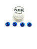 NathoBuilds: M4 Aluminium Serrated Flange Wheel Nuts - Blue