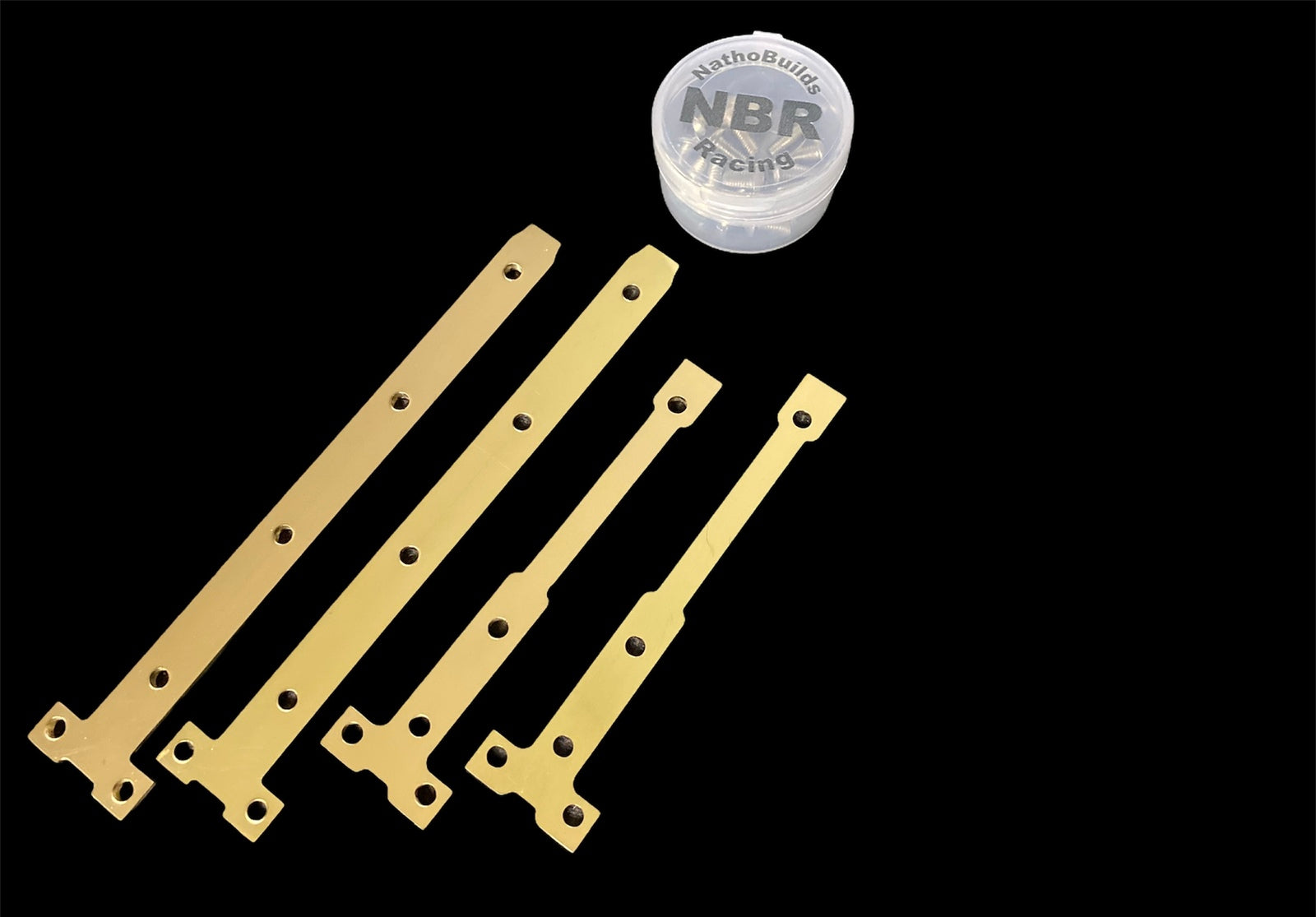 NathoBuilds: B74 LCG Brass Chassis Flex Plates Front and Rear (Pro Set)