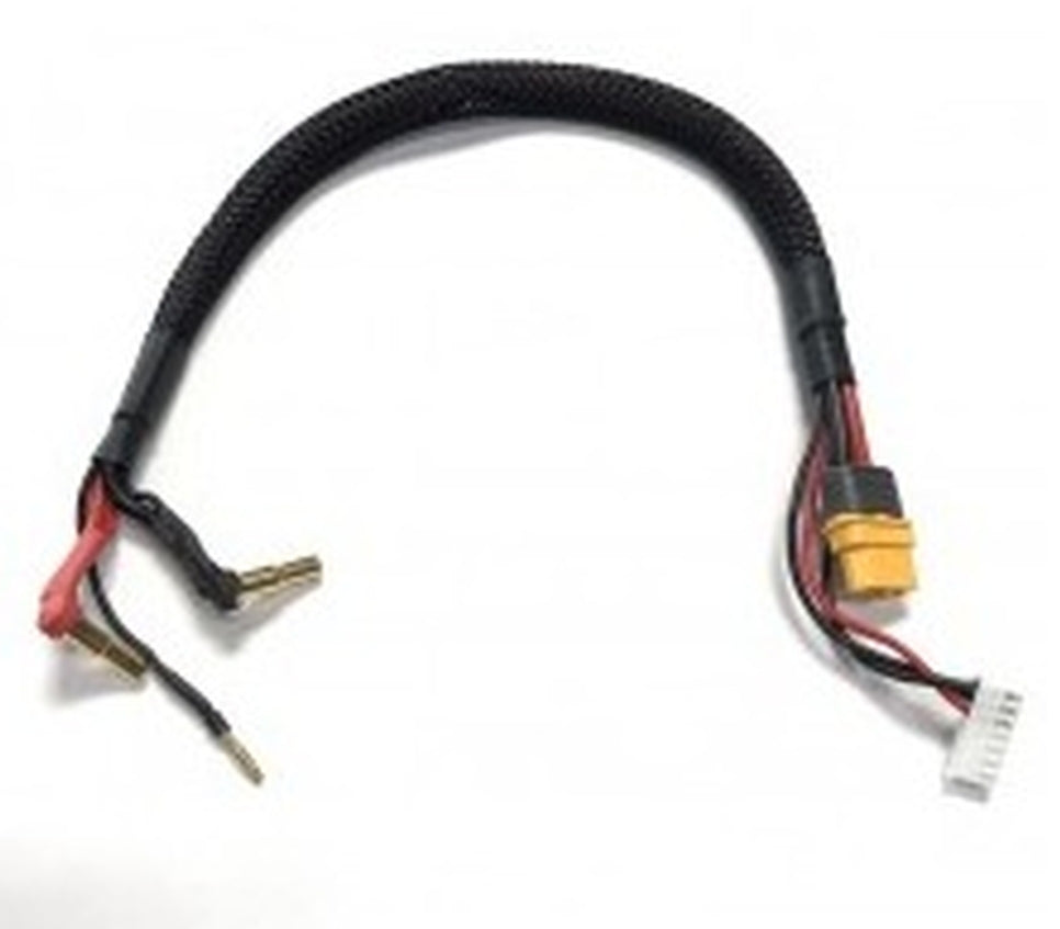 4-5mm Stepped Bullet - XT60 Charge Lead 300mm long, 2S Balance with 7pin XH Plug. Braided Wrap & Glued Heat Shrink. by RCPRO