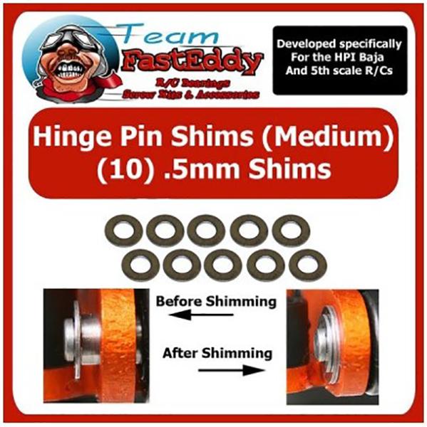Team FastEddy: Hinge Pin Shim Set (0.2mm, 0.5mm, 1mm)