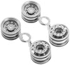 Tamiya: Team Hahn Racing MAN TGS Semi-truck Wheels Front Rear 4Pcs Silver