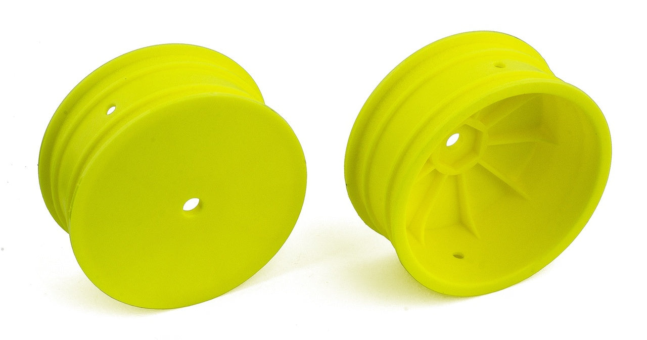 TEAM ASSOCIATED: 12mm Hex 2.2 4WD Front Buggy Wheels (2) (B64) (Yellow)