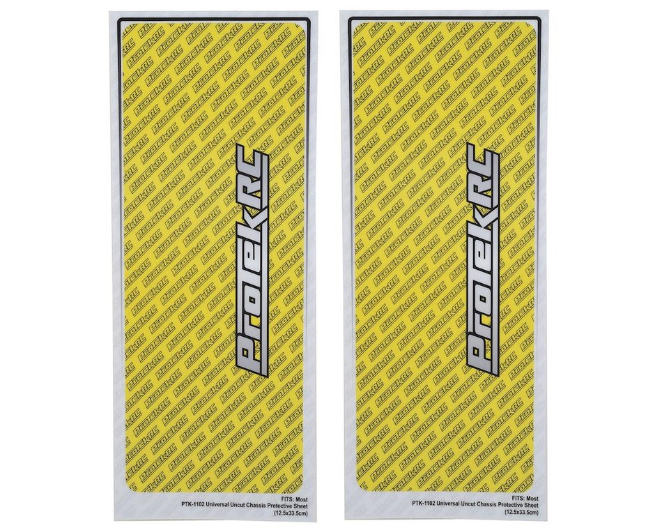 ProTek RC Universal Chassis Protective Sheet (Yellow) (2) (12.5x33.5cm)