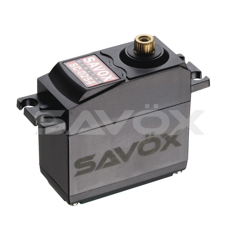 Savox: STD size 7.2kg/cm, Digital Servo, 0.14 sec, 6.0V 49g, 40.3x20x39.4mm